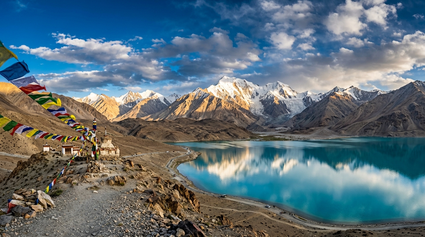 Ladakh Mountains and Pangong Lake